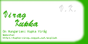 virag kupka business card